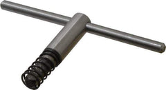 Bison - 4, 5" Chuck Diam Compatibility, Lathe Chuck Key - Compatible with 3-Jaw Chucks, 4-Jaw Chucks, 6-Jaw Chucks, Self Ejecting, 3-5/32" Body Length, 0.3543" Actual Key Square Size - Eagle Tool & Supply
