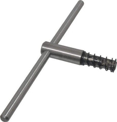 Bison - 10, 12" Chuck Diam Compatibility, Lathe Chuck Key - Compatible with 3-Jaw Chucks, 4-Jaw Chucks, 6-Jaw Chucks, Self Ejecting, 4-23/32" Body Length, 0.5512" Actual Key Square Size - Eagle Tool & Supply