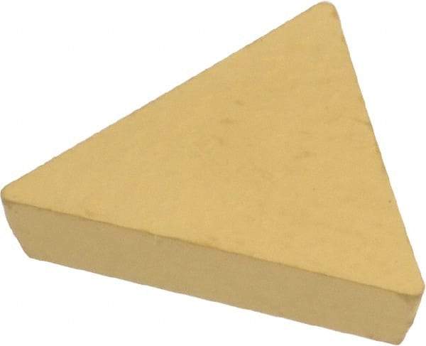Kennametal - TPU321 Grade KC850 Carbide Turning Insert - TiC/TiCN/TiN Finish, 60° Triangle, 3/8" Inscr Circle, 1/8" Thick, 1/64" Corner Radius - Eagle Tool & Supply
