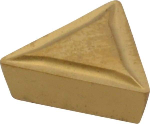 Kennametal - TPMR221 Grade KC850 Carbide Turning Insert - TiC/TiCN/TiN Finish, 60° Triangle, 1/4" Inscr Circle, 1/8" Thick, 1/64" Corner Radius - Eagle Tool & Supply