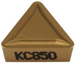 Kennametal - TPMR222 Grade KC850 Carbide Turning Insert - TiC/TiCN/TiN Finish, 60° Triangle, 1/4" Inscr Circle, 1/8" Thick, 1/32" Corner Radius - Eagle Tool & Supply