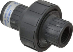 Plast-O-Matic - 3/4" PVC Check Valve - Inline, FNPT x FNPT, 150 WOG - Eagle Tool & Supply