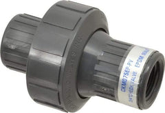Plast-O-Matic - 3/4" PVC Check Valve - Inline, FNPT x FNPT, 150 WOG - Eagle Tool & Supply