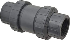 Plast-O-Matic - 2" PVC Check Valve - Inline, FNPT x FNPT, 150 WOG - Eagle Tool & Supply