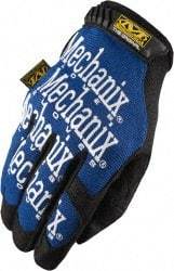 Mechanix Wear - Size XL (11) Synthetic Leather General Protection Work Gloves - For Mechanic's & Lifting, Uncoated, Hook & Loop Cuff, Full Fingered, Blue, Paired - Eagle Tool & Supply