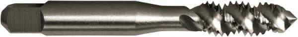 Vermont Tap & Die - 1/4-28 UNF 3 Flute 2/3B Plug Spiral Flute Tap - High Speed Steel, Bright Finish, 2-1/2" OAL, Right Hand Flute, Right Hand Thread, H3, Series 5155 - Exact Industrial Supply