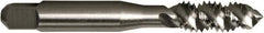 Vermont Tap & Die - #10-24 UNC 3 Flute 2/2B/3B Plug Spiral Flute Tap - High Speed Steel, Bright Finish, 2-3/8" OAL, Right Hand Flute, Right Hand Thread, H3, Series 5155 - Exact Industrial Supply