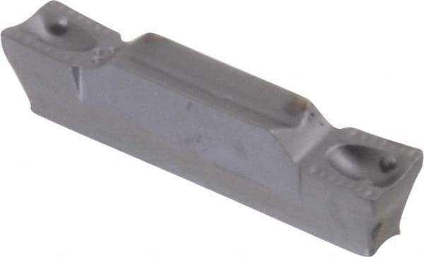Iscar - 3002GRIP Y Grade IC908, 3mm Cutting Width Carbide Grooving Insert - 1.8mm Max Depth of Cut, Neutral, 0.2mm Corner Radius, TiAlN Finish - Eagle Tool & Supply
