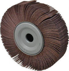Merit Abrasives - 8" Diam, 80 Grit Aluminum Oxide Unmounted Flap Wheel - 1" Hole, 2" Wide, Coated, Medium Grade, 4,500 Max RPM , Cloth Backing - Eagle Tool & Supply