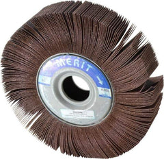Merit Abrasives - 10" Diam, 60 Grit Aluminum Oxide Unmounted Flap Wheel - 1-3/4" Hole, 2" Wide, Coated, Medium Grade, 4,000 Max RPM , Cloth Backing - Eagle Tool & Supply