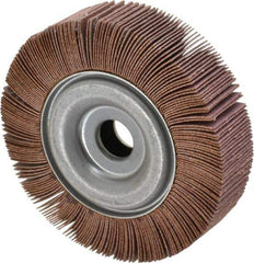 Merit Abrasives - 4" Diam, 120 Grit Aluminum Oxide Unmounted Flap Wheel - 5/8" Hole, 1" Wide, Coated, Fine Grade, 12,000 Max RPM , Cloth Backing - Eagle Tool & Supply