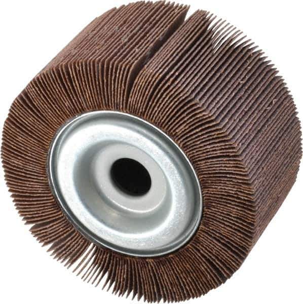 Merit Abrasives - 4" Diam, 80 Grit Aluminum Oxide Unmounted Flap Wheel - 5/8" Hole, 2" Wide, Coated, Medium Grade, 12,000 Max RPM , Cloth Backing - Eagle Tool & Supply