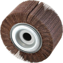Merit Abrasives - 4" Diam, 80 Grit Aluminum Oxide Unmounted Flap Wheel - 5/8" Hole, 2" Wide, Coated, Medium Grade, 12,000 Max RPM , Cloth Backing - Eagle Tool & Supply