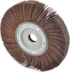 Merit Abrasives - 8" Diam, 60 Grit Aluminum Oxide Unmounted Flap Wheel - 1" Hole, 1" Wide, Coated, Medium Grade, 4,500 Max RPM , Cloth Backing - Eagle Tool & Supply
