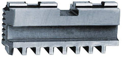 Bison - 25" Max Chuck Diam Compatibility, Steel Tongue & Groove Hard Lathe Master Jaws - 3/4" Groove Width, 1.9685" Wide x 8.2677" Long - Eagle Tool & Supply