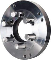 Pratt Burnerd America - Adapter Back Plate for 8" Diam Self Centering Lathe Chucks - D1-5 Mount, 2-1/4" Through Hole Diam, Steel - Eagle Tool & Supply