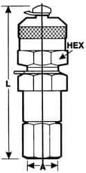 Voss - 9/16 Thread, 6,000 Max psi, Test Point To JIC Swivel - 68mm Long, Pressure Tests - Eagle Tool & Supply