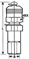 Voss - 9/16 Thread, 6,000 Max psi, Test Point To JIC Swivel - 68mm Long, Pressure Tests - Eagle Tool & Supply