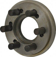 Pratt Burnerd America - Adapter Back Plate for 12" Diam Self Centering Lathe Chucks - D1-6 Mount, 3.285" Through Hole Diam, Steel - Eagle Tool & Supply