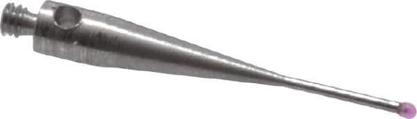 Fowler - 1 mm Ball Diameter, Stainless Steel Stem, M2 Thread, Ruby Point Ball Tip CMM Stylus - 20 mm Overall Length - Eagle Tool & Supply