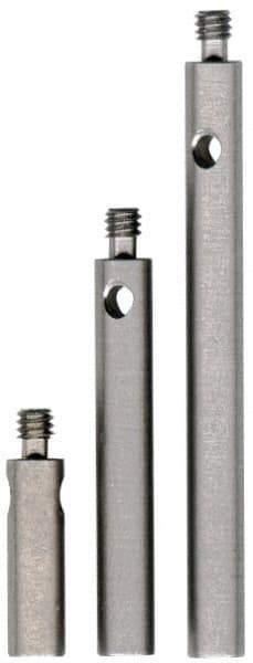 Fowler - M2 Female and Male Connection, 3mm Stem Diameter, Stainless Steel, CMM Stylus Extension - 40mm Overall Length, 4mm Outer Diameter, For Use with CMM Touch Trigger Probes - Eagle Tool & Supply