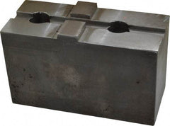 H & R Manufacturing - 24 to 36" Chuck Capacity, Tongue & Groove Attachment, Square Soft Lathe Chuck Jaw - Steel, 3" Btw Mount Hole Ctrs, 5-5/8" Long x 2-1/2" Wide x 3-5/16" High, 1/2" Groove - Eagle Tool & Supply