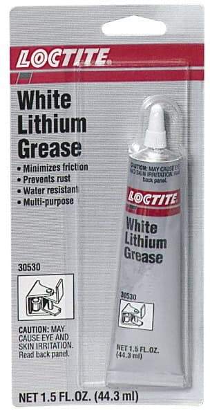 Loctite - 1.5 oz Cartridge Lithium General Purpose Grease - White, 380°F Max Temp, - Eagle Tool & Supply