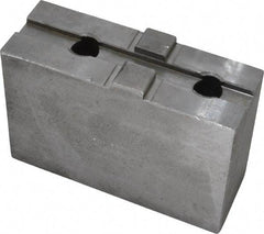 H & R Manufacturing - 15" Chuck Capacity, Tongue & Groove Attachment, Square Soft Lathe Chuck Jaw - Steel, 3" Btw Mount Hole Ctrs, 5-5/8" Long x 2" Wide x 3-13/16" High, 1/2" Groove - Eagle Tool & Supply