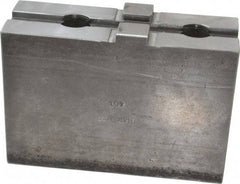 H & R Manufacturing - 18 to 21" Chuck Capacity, Tongue & Groove Attachment, Square Soft Lathe Chuck Jaw - Steel, 3" Btw Mount Hole Ctrs, 5-5/8" Long x 2" Wide x 3-13/16" High, 1/2" Groove - Eagle Tool & Supply