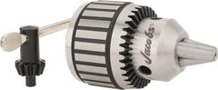 Jacobs - JT4, 1/8 to 3/4" Capacity, Tapered Mount Drill Chuck - Keyed, 3-1/64" Sleeve Diam, 3-31/32" Open Length - Exact Industrial Supply