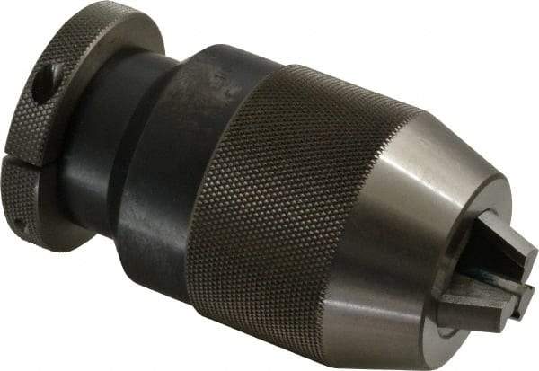 Albrecht - JT6, 1/8 to 5/8" Capacity, Steel Tapered Mount Drill Chuck - Keyless, 2-1/4" Sleeve Diam, 3-3/4" Open Length - Exact Industrial Supply