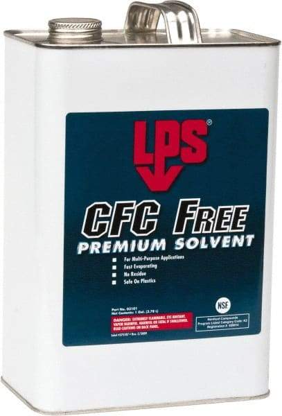 LPS - 1 Gallon Bottle Contact Cleaner - 0°F Flash Point, Flammable, Food Grade, Plastic Safe - Eagle Tool & Supply