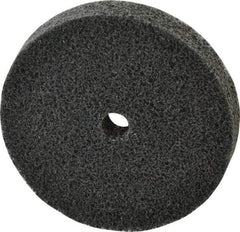 3M - 3" Diam, 1/2" Face Width, 3/8" Center Hole, Fine Grade, Silicon Carbide Deburring Wheel - Unitized, Soft Density 2 Grade, 10,000 RPM - Eagle Tool & Supply