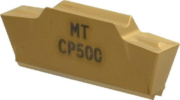 Seco - LCMF, 0.118" Cutting Width, MT, CP500 Grade, Double End Multi-Directional Turning Insert - TiAlN, TiN Coated - Eagle Tool & Supply