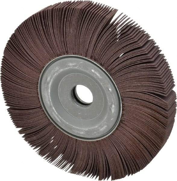 Merit Abrasives - 8" Diam, 180 Grit Aluminum Oxide Unmounted Flap Wheel - 1" Hole, 1" Wide, Coated, Very Fine Grade, 4,500 Max RPM , Cloth Backing - Eagle Tool & Supply