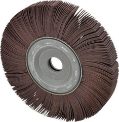 Merit Abrasives - 8" Diam, 180 Grit Aluminum Oxide Unmounted Flap Wheel - 1" Hole, 1" Wide, Coated, Very Fine Grade, 4,500 Max RPM , Cloth Backing - Eagle Tool & Supply