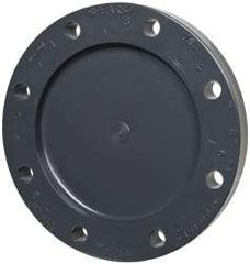 Value Collection - 8" Pipe, 13-1/2" OD, PVC Blind Pipe Flange - Schedule 80, Gray - Eagle Tool & Supply