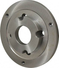 Bison - Adapter Back Plate for 8" Diam Self Centering Lathe Chucks - A2-5 Mount, 2.165" Through Hole Diam, 4.33mm ID, 7.87" OD, 0.768" Flange Height, Steel - Eagle Tool & Supply