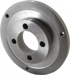 Bison - Adapter Back Plate for 10" Diam Self Centering Lathe Chucks - A2-5 Mount, 2.922" Through Hole Diam, 5.708mm ID, 9.84" OD, 3/4" Flange Height, Steel - Eagle Tool & Supply
