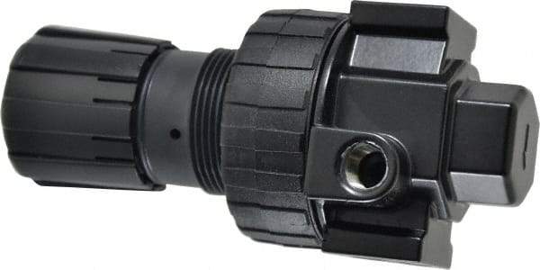 Parker - 1/4 NPT Port, 53 CFM, Zinc Compact Regulator - 2 to 125 psi Range, 250 Max psi Supply Pressure, 1/4" Gauge Port Thread, 2.81" Wide x 6.08" High - Eagle Tool & Supply