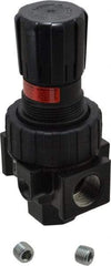 Parker - 3/4 NPT Port, 90 CFM, Zinc Standard Regulator - 2 to 125 psi Range, 250 Max psi Supply Pressure, 1/4" Gauge Port Thread, 3-1/4" Wide x 6.4" High - Eagle Tool & Supply