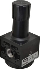 Parker - 3/4 NPT Port, 200 CFM, Aluminum Heavy-Duty Regulator - 2 to 125 psi Range, 250 Max psi Supply Pressure, 1/4" Gauge Port Thread, 3.62" Wide x 8.46" High - Eagle Tool & Supply