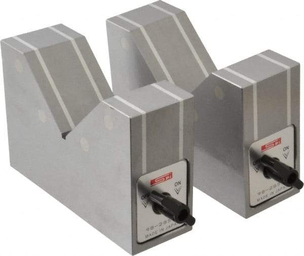 SPI - 90mm Max Capacity, 90° Angle, V-Block - 150mm Long x 50mm Wide x 100mm High, Sold as Matched Pair - Eagle Tool & Supply