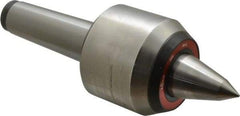 Rohm - MT5 Taper Shank, 3.74" Head Diam Live Center - 6,000 Max RPM, 3.32" Head Length, 1.65" Point Diam, 2.323" Point Len, 4,400 Lb Max Workpc, 11.01" OAL, Long Point - Eagle Tool & Supply