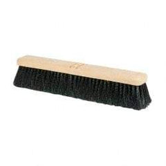 PRO-SOURCE - 18" General Purpose Polypropylene Push Broom - 3" Bristle Length, Plastic Block, Bolt-On Handle Connection, Handle Sold Separately - Eagle Tool & Supply