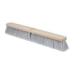 PRO-SOURCE - 24" General Purpose Polypropylene Push Broom - 3" Bristle Length, Plastic Block, Bolt-On Handle Connection, Handle Sold Separately - Eagle Tool & Supply