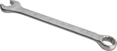 Stanley - 3/4" 12 Point Combination Wrench - 15° Head Angle, 9" OAL, Steel, Satin Finish - Eagle Tool & Supply