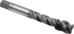 OSG - 1/2-20 UNF 3 Flute 3B Modified Bottoming Spiral Flute Tap - Vanadium High Speed Steel, TiCN Finish, 3-3/8" OAL, Right Hand Flute, Right Hand Thread, H3, Series 290 - Eagle Tool & Supply