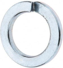 Value Collection - M22, 22.5mm ID, 35.9mm OD, 4mm Thick Split Lock Washer - Grade 8 Spring Steel, Zinc-Plated Finish, 22.5mm Min ID, 23.5mm Max ID - Eagle Tool & Supply