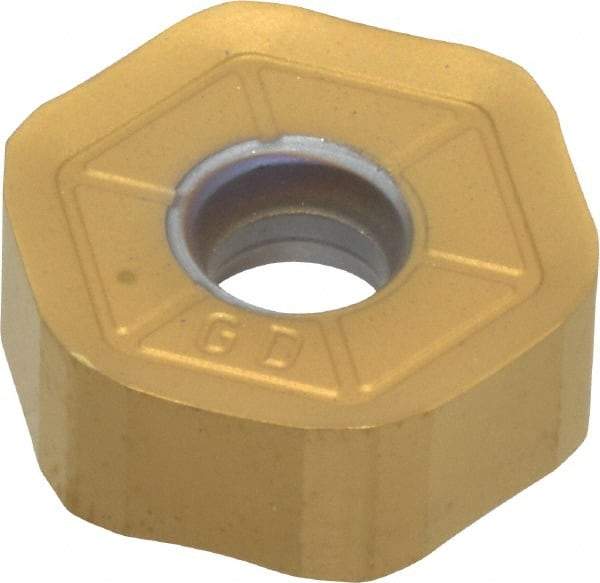 Kennametal - HNGJ535 GD Grade KC725M Carbide Milling Insert - TiN/TiCN/TiN Finish, 0.219" Thick, 5/8" Inscribed Circle, 1.2mm Corner Radius - Eagle Tool & Supply